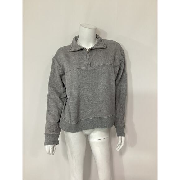 Jenni Kayne 'Half Zip' Grey Sweatshirt Size M - Picture 2 of 6